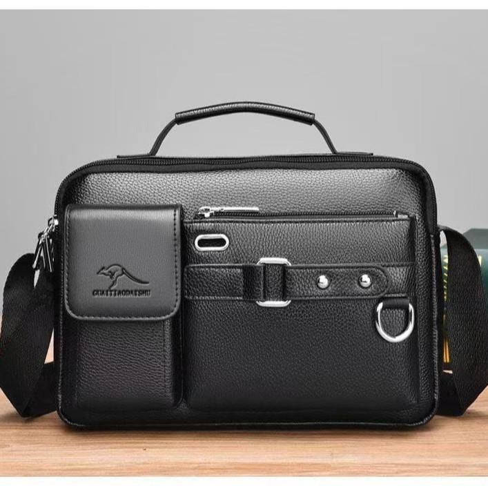 Hochwertige Herren-Crossbody-Tasche aus PU-Leder für Pendler