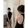 French-style Hot Girl Sexy Tight Tank Dress for Women, Summer Backless Slimming and Chic Pencil Skirt