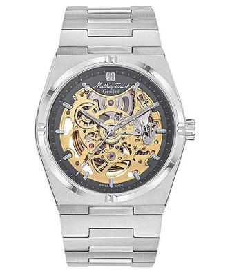 Reloj para Hombre Zeus Skeleton Acero Inoxidable Esfera Gris Automático H118CFAS
