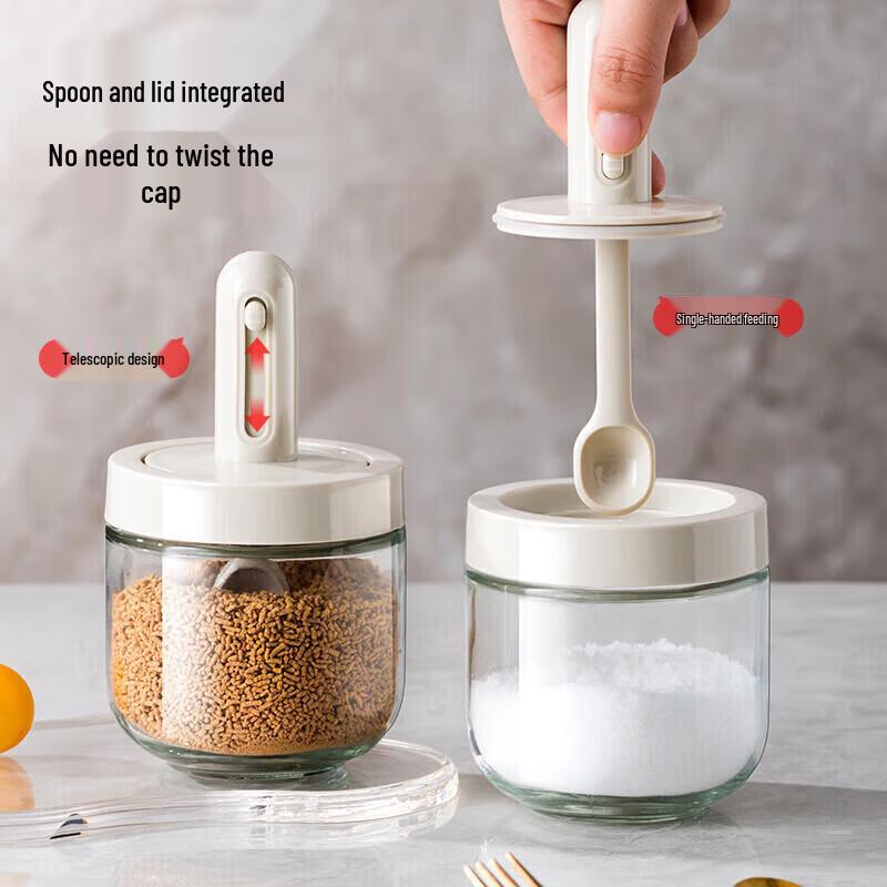 Maxcook Retractable Lead-Free Glass Spice Bottle