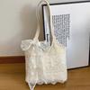 Süße Schleife Spitze Damen Strand Schultertasche Sommer Urlaubs Stil Damen Pendler Tragetaschen Retro Band Damen Geldbörse Handtaschen
