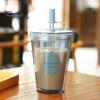 Insulated Style Water Bottle for School Drinking Straw Cup, Portable Leak-proof PC Bottle, Durable Reusable Cup Milk Tea Anti-fall Students And Office