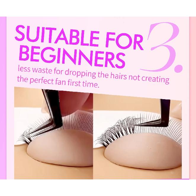 ABONNIE Loose 8D-20D Pointy Base Short Stem Premade Russian Volume Fans Faux Mink Premade Eyelash Extensions Makeup Cilios
