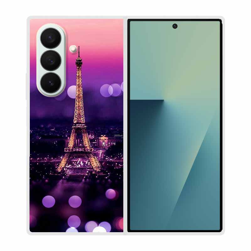 Etui Na Samsung Galaxy Fold 7 Etui Fajne Kosmiczne Zwierzęta Przezroczyste Twarde Etui Na Telefon Na Galaxy Z Fold7 5G 2025 Tylna Pokrywa Z fold7 Capa