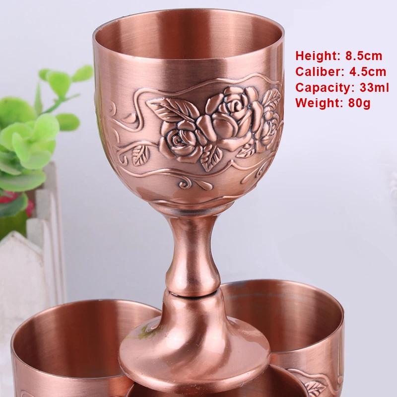 Европейский стиль винтажный резной бокал для вина мини-чаша кубок алтарь Викка ретро реквизит для гадания алтарь Будды ручная работа  50ml