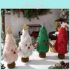 Figurine d'arbre de Noël festive en tissu de coton pour offrir en cadeau de fête et décoration de table