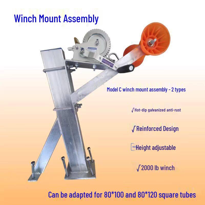 Boat Trailer Hand Crank Winch Mount Bracket for Yacht, Motorboat, or Speedboat