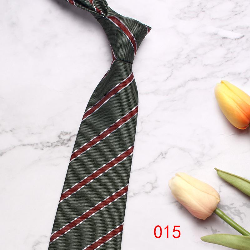 Green Series Business Tie Men'S Retro Striped Cashew Flower Polyester Silk Hand Tie