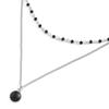 Simple Double-Layered Pearl Necklace Man Black  Pendant For Men'S Chain Jewelry Accessories