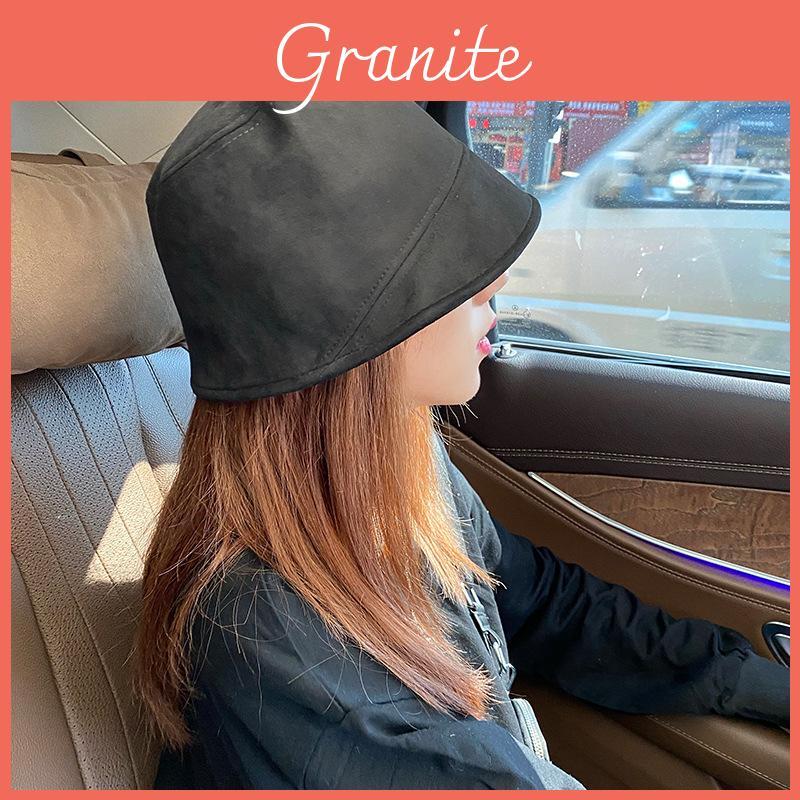 Chapeau Seau Tendance Aspect Daim Pour Femmes À Large Bord Respirant Protection Solaire