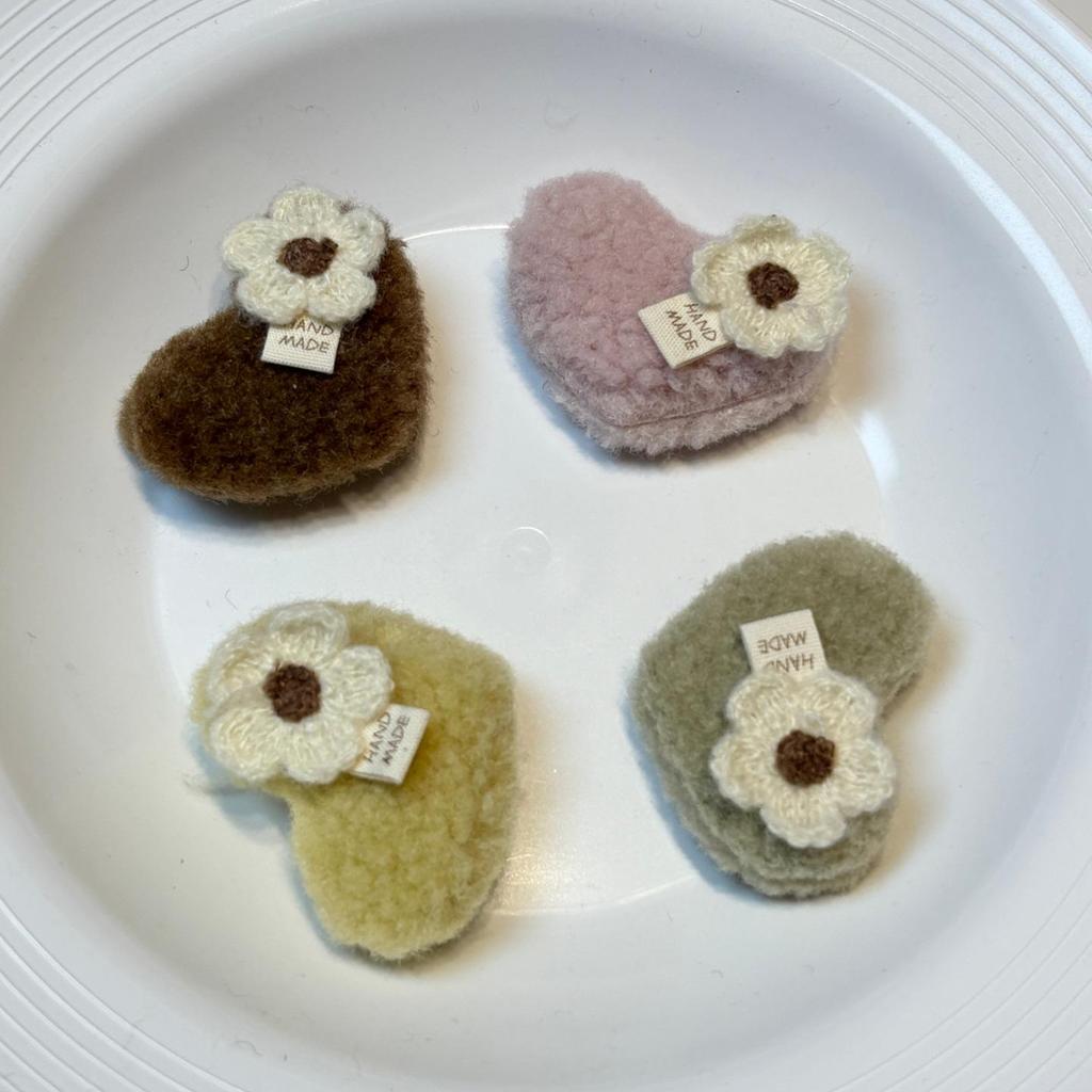 Korean Style Cute Big Ear Rabbit & Bear Plush Cartoon Brooch Hair Accessories for Autumn/Winter