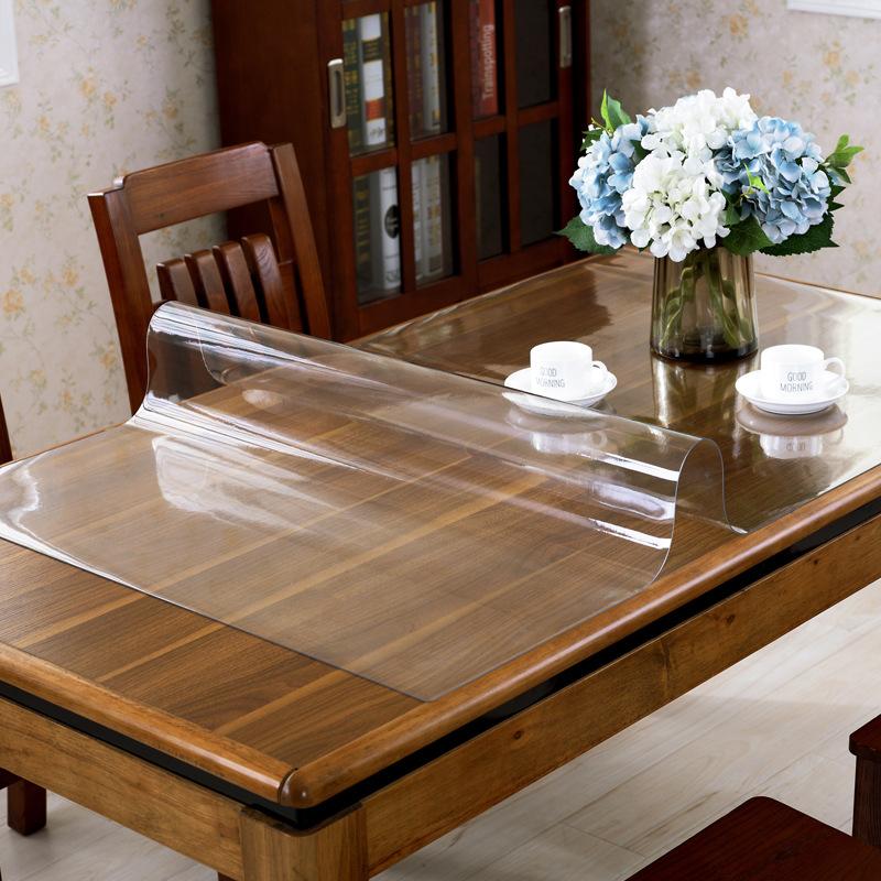 Factory Direct Sales, Tablecloth Waterproof And Oil-Proof Leave-In Pvc Soft Glass Household Nordic Dining Table Cloth Coffee Table Mat Thickened