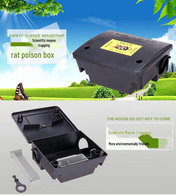 Double-Lock Mouse Bait Station Box with Lock