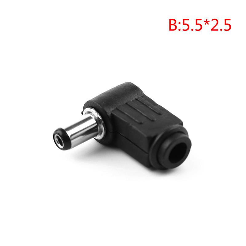 

2 шт. Адаптер разъема питания постоянного тока Угловой 90 градусов 5,5X 2,1 мм/2,5 мм Штекер к гнезду Переходник
