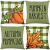 Fall Thanksgiving Pillow Cover Home Sofa Cushion Cover Linen Pumpkin Living Room Bedroom Cushion Cover