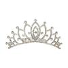 Bridal Hair Comb with Crown Decor Shiny Rhinestone Elegant Hair Comb Barrette for Woman Hair Decorative Use