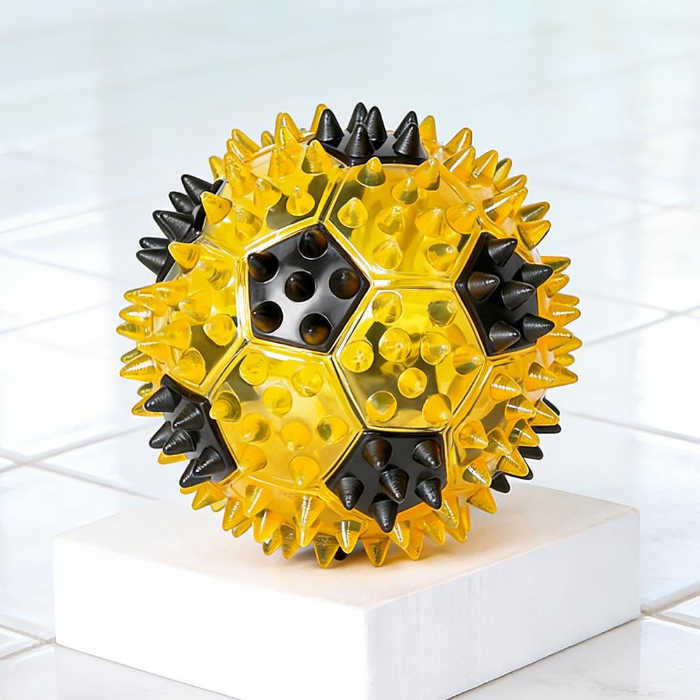 Haustierspielzeug - -beständiger TPR-Soundball - Selbstunterhaltungs- und Stressabbau-Spielzeug - Zahnbürsten- und Zahnreinigungsball