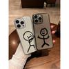 Unny Meme Stick Figure TPU Phone Case For IPhone 15 14 13 12 11 Pro Max X XR XS 8 7 Plus, Clear Shockproof Protective Cover