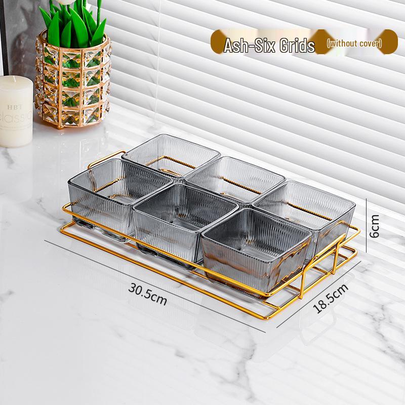 Luxury Multifunctional Fruit and Snack Compartment Plate for Home, Bar, and KTV
