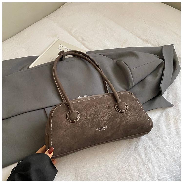 Ретро нишевая простая повседневная сумка женская зимняя новая матовая сумка подмышку простая модная сумка-тоут