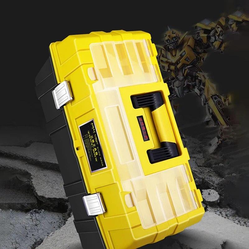 Hardware Toolbox Set Plastic Thick Combination Suitcase, Electrician Carpenter Electric Drill Storage Box