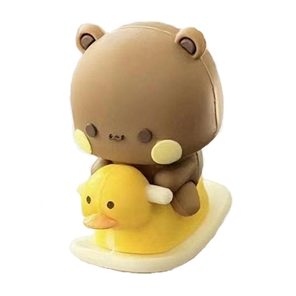 6 см Милый Кавайный Бубу Дуду Панда Медведь Фигурка Мультяшный Захватывающий Медведь Миниатюры Коллекционный Животное Игрушка Кукла Украшение