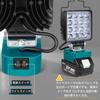 48W 3000LM Cordless LED Work Light Floodlight, Rechargeable, Makita Compatible 18V, IP65 Waterproof & Dustproof, with Carrying Handle, Smartphone