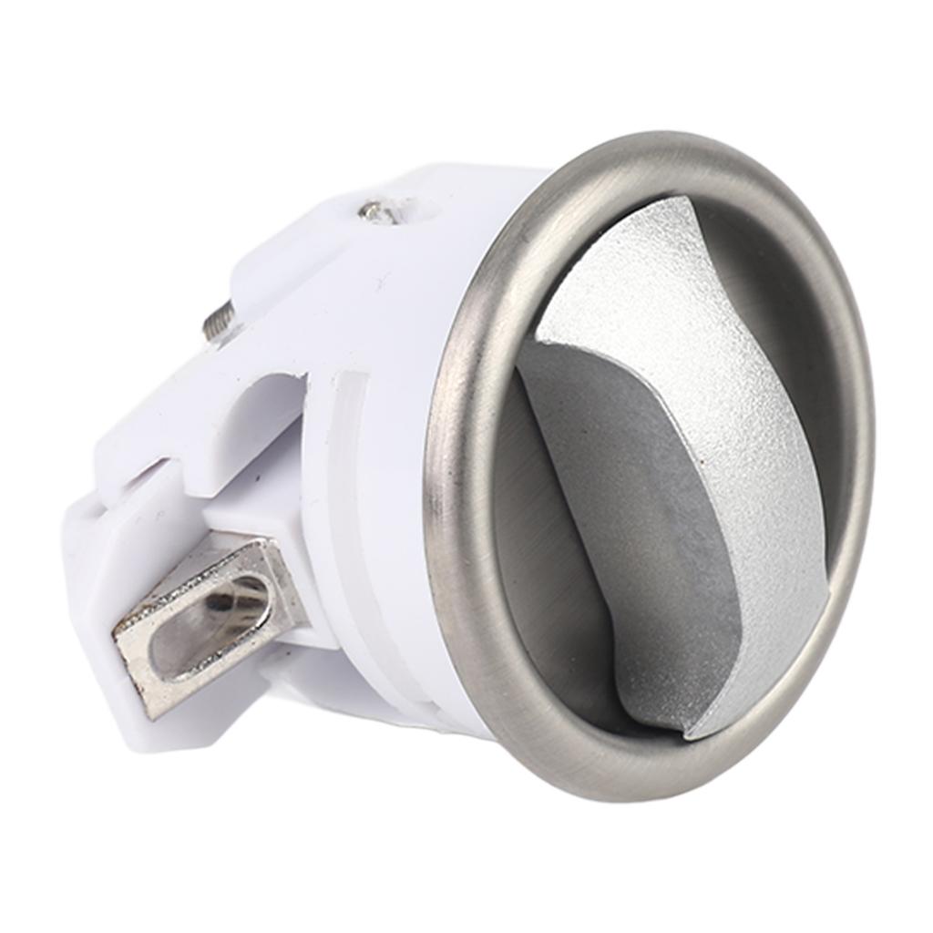 ABS Plastic Switch Button Stainless Steel Wiredrawing Panel Door Lock Accessory for Bathroom Motor Homes Dining Car