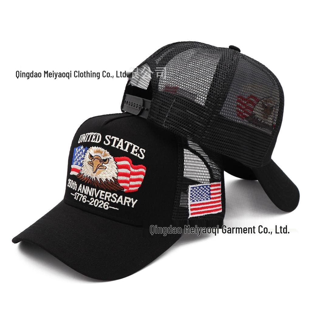 1776-2026 US 250th Anniversary Eagle Flag Embroidered Mesh Baseball Cap
