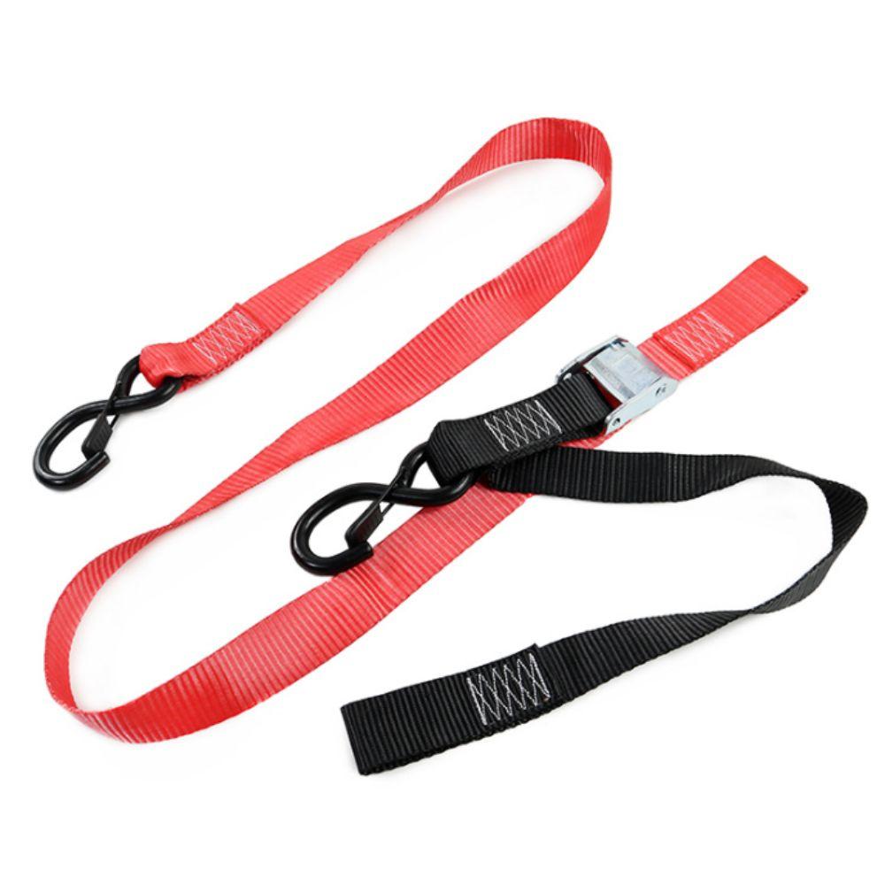 Universal Ratchet Tie Down Strap Lock S Hook Cargo Lashing Belt Kit Cam Buckle Strap Dirt Bike