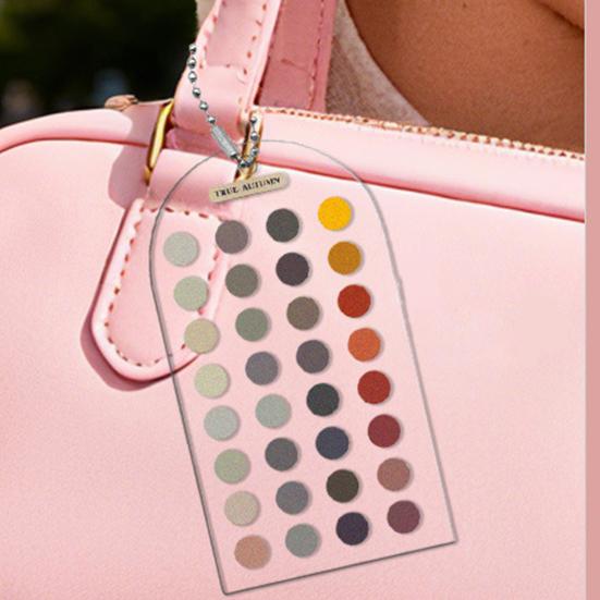 2 Sheets Summer Color Cards Double-Sided Palette with 24 Circular Color Blocks Color Analysis Template Cards Portable Personal Color Guide