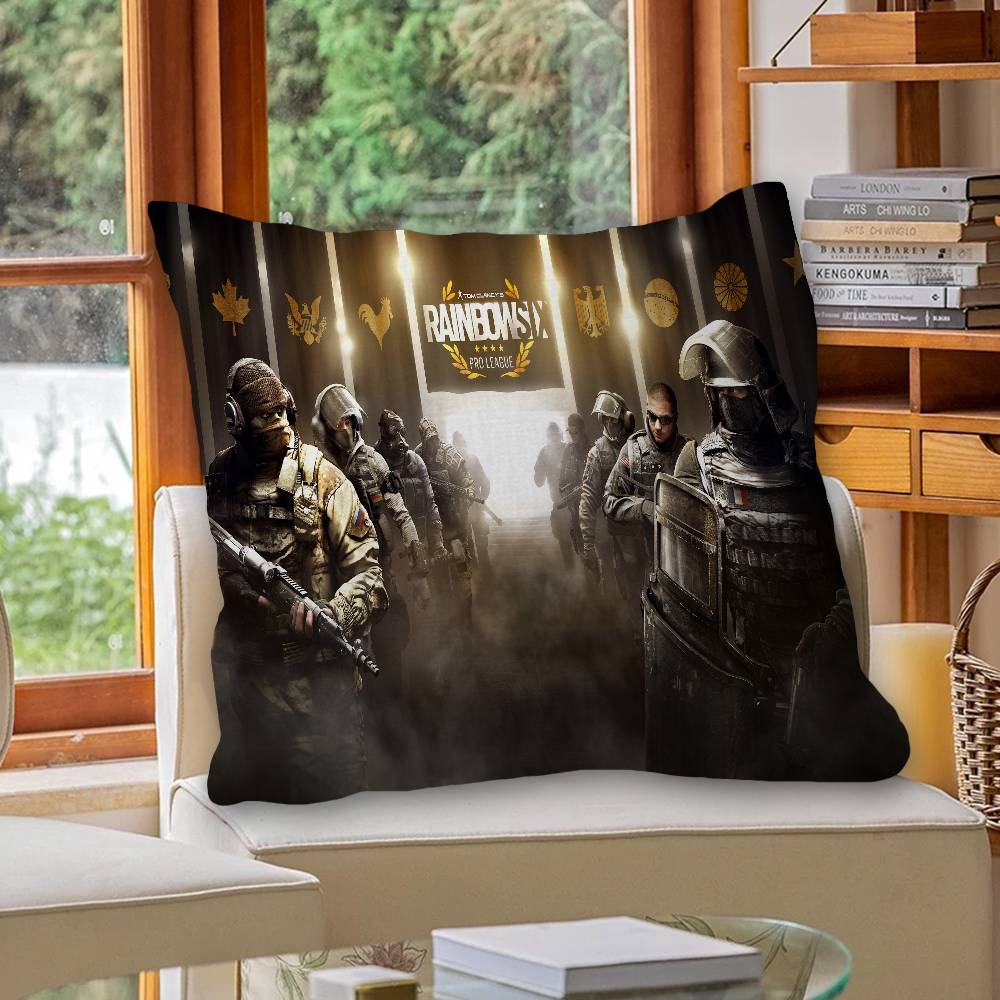 Game R-Rainbow S-Six S-Siege Lucky Dragon Pillow Cover Sofa Cushion Cover Home Room Decoration Children Gift