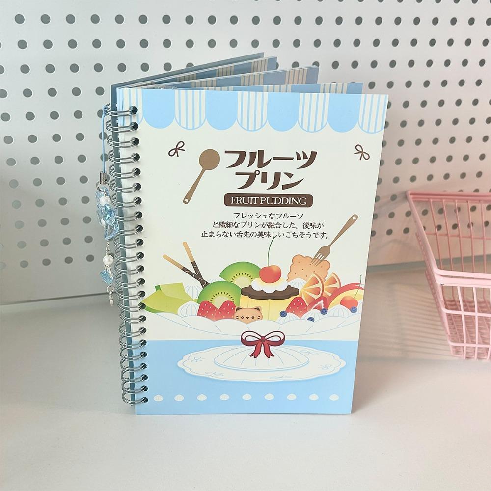 

A5 Scrapbooking Sticker Storage Food Theme Decor Illustration Collection Book no Pendant синій