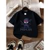 Europäische Größen Süßer Ninja-Charakter mit Schwert, T-Shirt für kleine Jungen, Weiches und bequemes Alltags-Oberteil, Geeignet für Zuhause