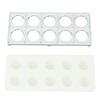 Ravioli Maker Press 10 Holes Iron ABS Durable Square Ravioli Maker for Home Dumpling Making Silver