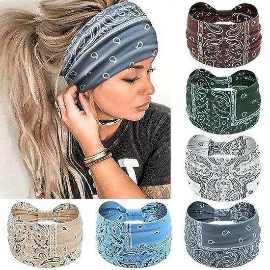Women's Wide Yoga & Sports Elastic Headband: Bohemian Style Hair Accessory