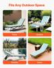 Chaise Lounge Cushion, 203x66x9.8 Cm, Set of 2 Outdoor Lounge Chair Cushions, Waterproof & Fade-Resistant Sun Lounger Cushions with Ties, Patio
