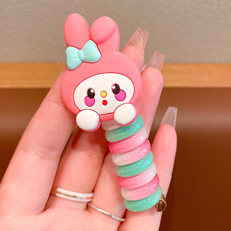 Children'S Roll Telephone Rope Hair Rope Girls' High Ponytail Headrope Durable High Elastic No Damage Hair Rope Hair Accessories