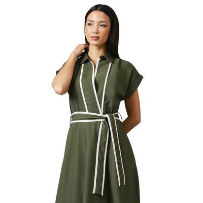 Principles Damen/Damen Midikleid mit Kragen und Kontrastdetails