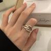 Open Ring for Women Simple Knot Design Fashionable Line Wrapping Ring Geometric Style Ins Personality Ring