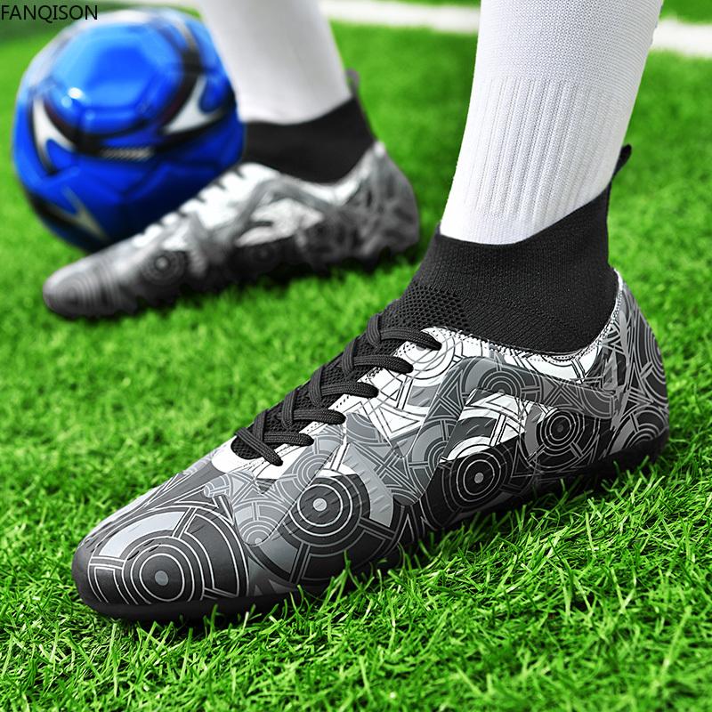 Unisex Football Shoes Long-nails Graffiti Training Artificial Captain Outdoor Sports Training Boys Football Shoes for Kids