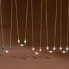 French Candy Color 18K Gold Plated Bead & Pearl Necklace for Women