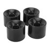 4PCS PU Skateboard Wheel Replacement Low Noise Multifunctional Land Surfboard Roller Casters Black