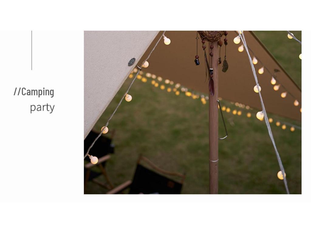 Canopy Tent Solar LED Star Lights for Outdoor Camping & Holiday Decorations