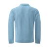 Men's Polo Shirts Fashion Solid Color Mens Long Sleeve Tops Button Mesh T-shirts Yahseng