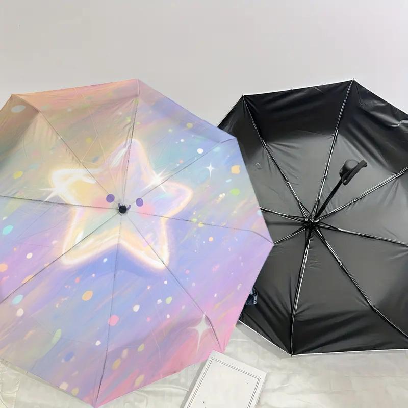 Magical Starry Sky Umbrella: A Delightful Companion for Outdoor Adventures, Featuring Automatic Opening and Closing
