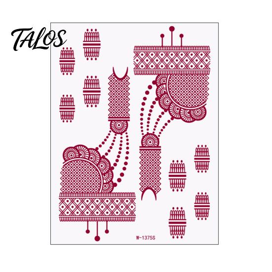 Temporary Tattoo Sticker, Flower Lace Lotus Pattern Fake Tattoos for Women Men, Waterproof DIY Face Arm Leg Body Art Decoration for Masquerade Party