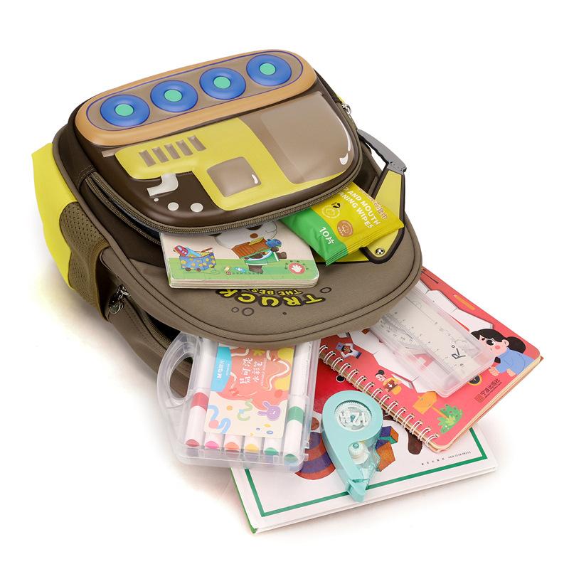 New kindergarten excavator schoolbag cute cartoon backpack medium and large class children's backpack fashion