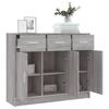 VidaXL Buffet sonoma gris 91x28x75 cm bois d'ingénierie 823014