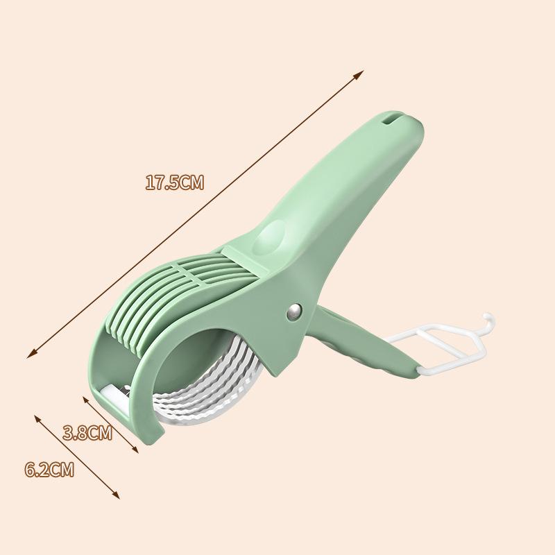 Fruit slicer, ham sausage, banana slicer, banana lunch meat, cucumber, lemon slicer, household splitter зелёный